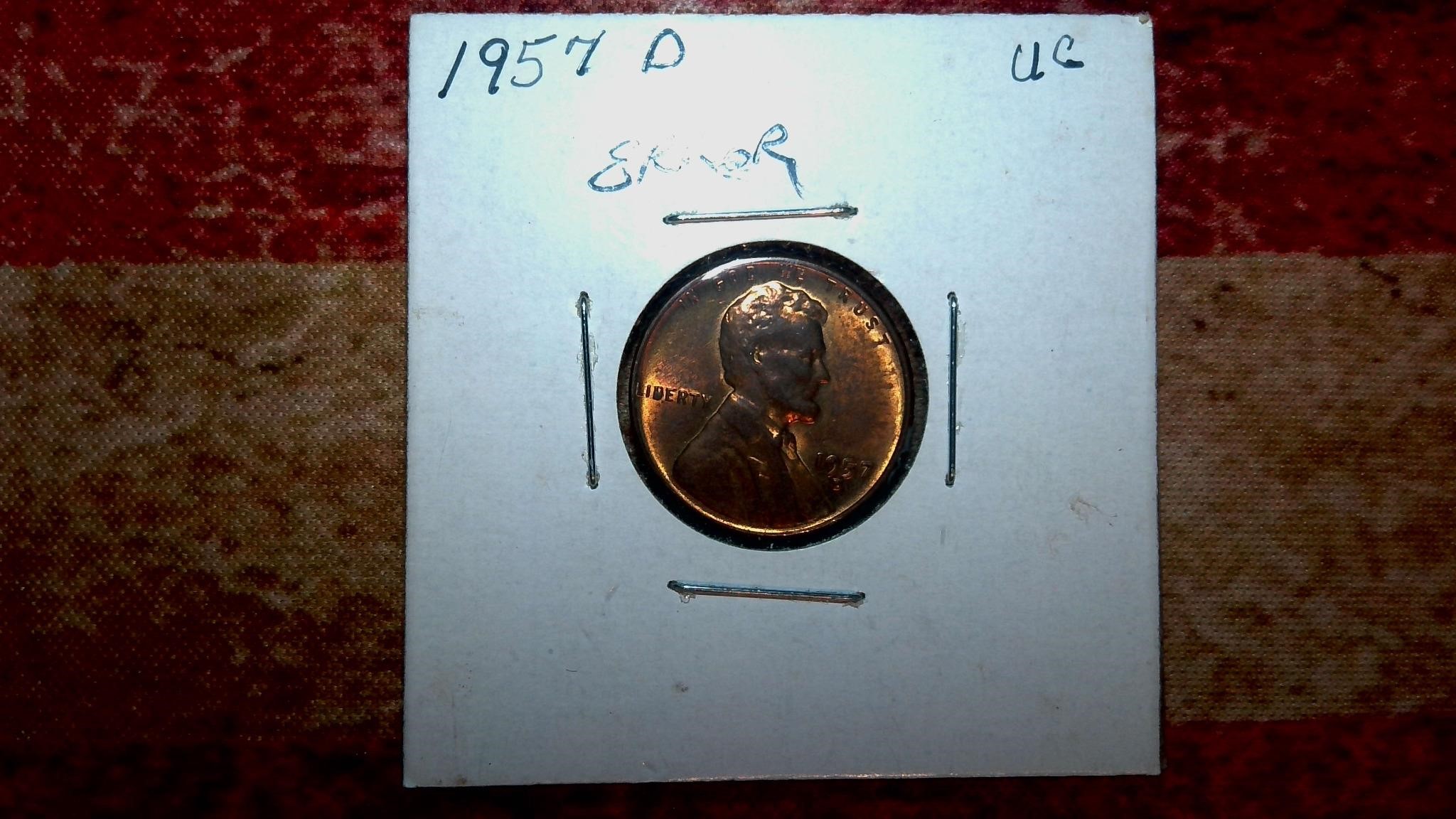 1957 D Lincoln Wheat Penny - Excellent Condition