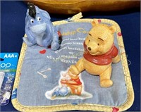 POOH & EEYORE SHAKERS AND BIB - CHIP TO POOH EAR