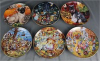 Danbury Mint Collectible plates DOGS & CATS