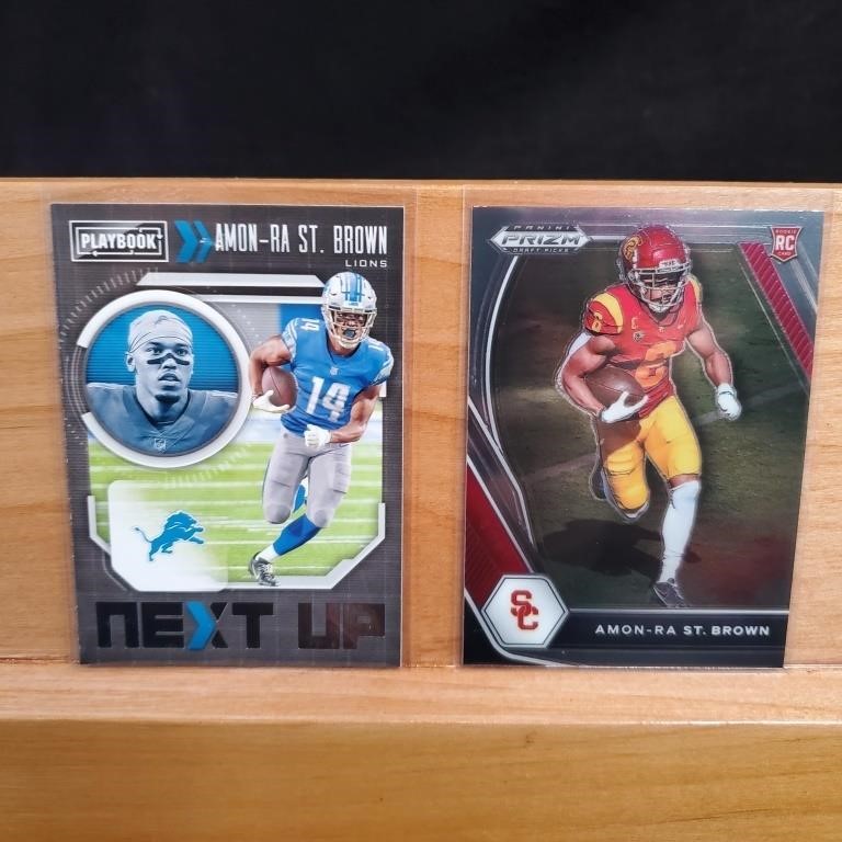 2021 Panini Football Amon RA ST. Brown RC Lot of 2