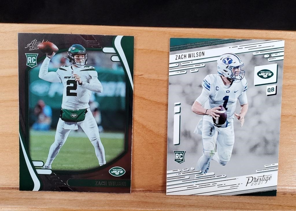 2021 Panini Football Zach Wilson Rookie 2 Card Lot