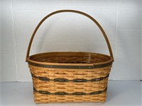 Longaberger Basket w/ Green Stripes
