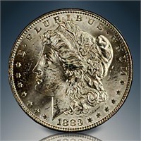 1883 Morgan Silver Dollar Ungraded Mostly Pristine
