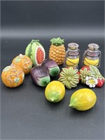 Fruits and Vegetables Collectible Salt and Pepper