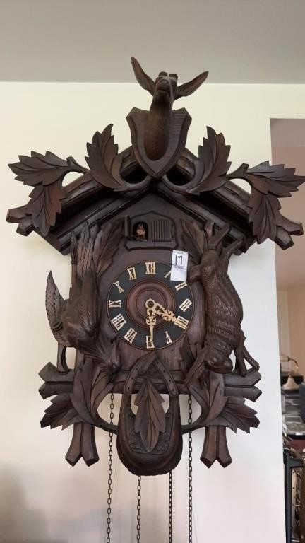 Vintage wooden cuckoo clock not tested