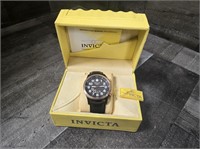Invicta Mens Watch 0385 Leather Band - NEW