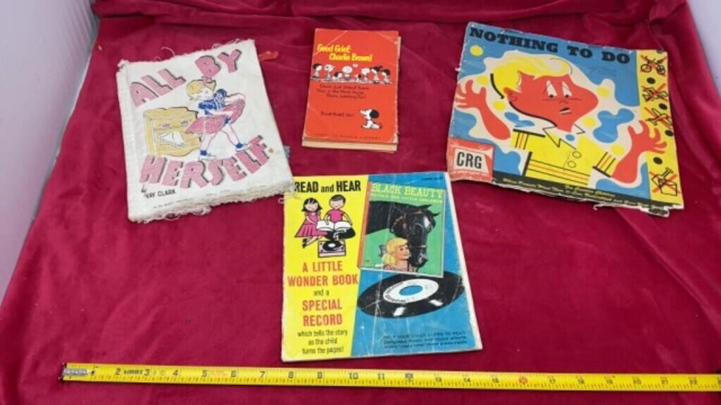 Vintage Children’s Books, Busy Book, & Record