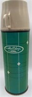 Vintage Thermos Green Plaid Holiday Thermos