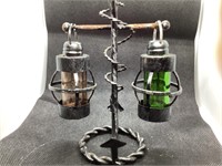 Vintage Metal Lantern Salt/Pepper Shakers