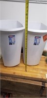 Lot of 2 New 13 gal Trash cans by Sterilite