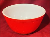 Vintage Pyrex 402 Red Mixing Bowl - 7 in. Dia.