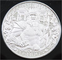 POSEIDON LOST CITY ATLANTIS 1 OZ 999 SILVER ROUND