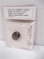 Genuine Morion Topaz Stone - 20 Carats or more - s
