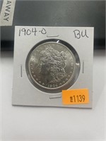 1904-0 BU Morgan silver dollar