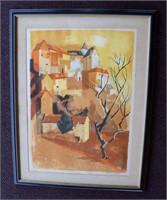 Mid Century Signed & Numbered 245/275 Lithograph