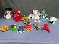 Lot of 12 Assorted Beanie Babies.