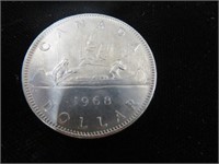 1968 Can $1 coin