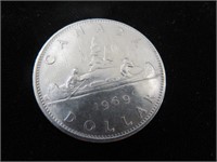 1969 Can $1 coin
