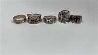 5 .925 Silver & Sterling Silver Rings