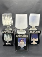 Vintage Animates Pedestal Candle Holders