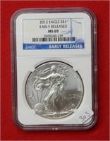 2012 American Eagle NGC MS69 1 Ounce Silver