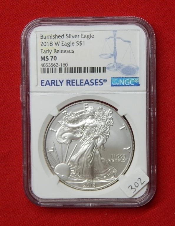 2018 W American Eagle NGC MS70 1 Ounce Silver