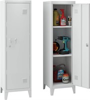 Steehoom Metal Locker Storage Cabinet 15"x15"x50"
