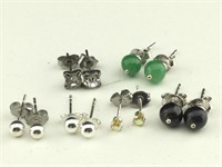 6 pairs Sterling Earrings