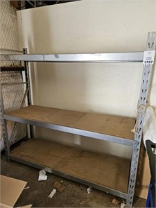 Metal Shelving Unit - 3 Wooden Shelves