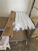 10 sleves of Styrofoam Cups & Roll of Table Cover