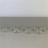 8- 2 1/2" Etched glass Wear