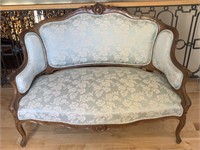 Antique French parlor loveseat