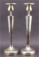 Sterling Silver Art Deco Style Candlesticks