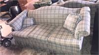 Blue country plaid couch