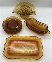 (A) Tiara Glassware Napkin Holder, Plates, & More