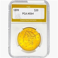 1899 $20 Gold Double Eagle PGA MS64