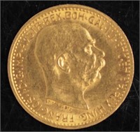 1911 Austrian Empire 10 Corona Gold Coin