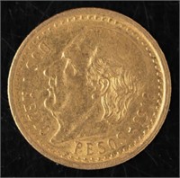 1918 Mexican 2-1/2 Peso Gold Coin