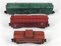 3) AMERICAN FLYER S GAUGE CARS