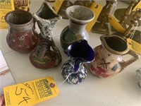 ASSORTED SMALL VASES & PITCHERS