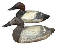 (2) Vintage Chesapeake Bay Canvasback Duck Decoys