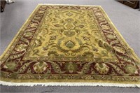 8'10 x 11'8 Gold Oushak Hand Knotted Woo Rug