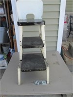 Vintage Children's Metal HIgh Chair