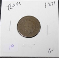 1871 INDIAN HEAD CENT G RARE DATE