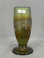 N's Corn vase w/plain base - green