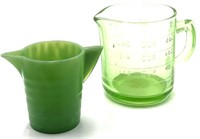 Vtg. Jadeite Measuring Cup and Anchor Hocking