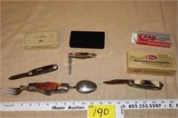 Vintage Case & Cutlery Set, 2 newer Case Knives