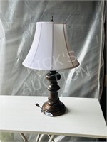 wood base table lamp w/ shade