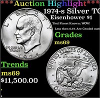 ***Auction Highlight*** 1974-s Silver Eisenhower D