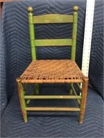 Antique Children’s Chair with Rattan Seat Great
